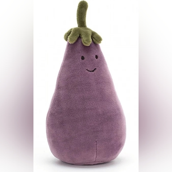 Jellycat Vivacious π Eggplant 7x3.75" Plush & Soft NWT - Picture 5 of 6
